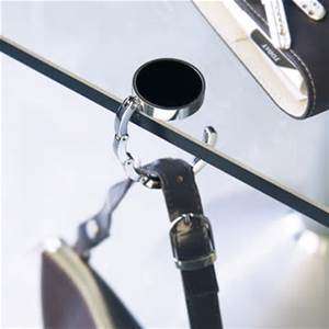 1 x Handbag Hook Hanger - unbranded/plain sides. STAINLESS STEEL