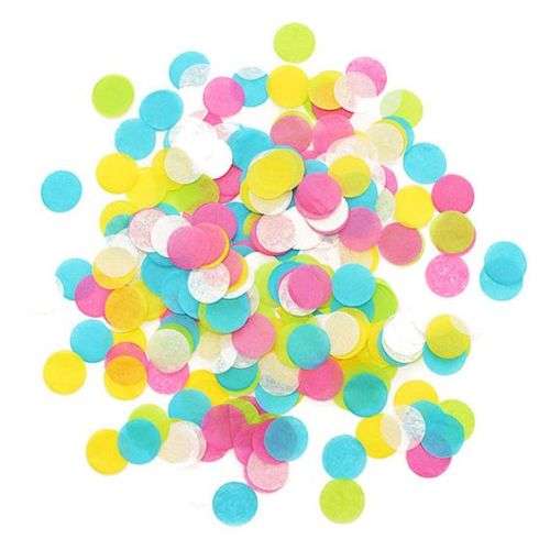 "MILKSHAKE" CONFETTI BALLOON - 30cm Clear Balloon with 100 pieces of 2.5 cm round confetti