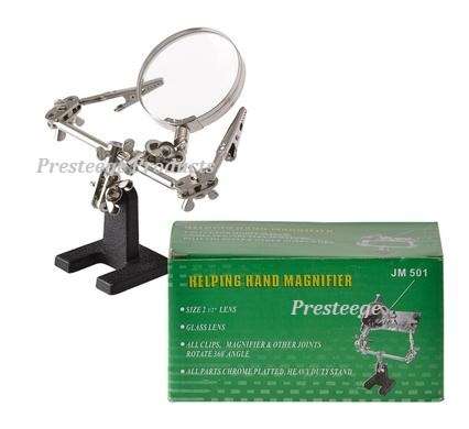 HELPING HANDS - Solder-Iron Work-Stand 16x13cm 3-Arm S/S