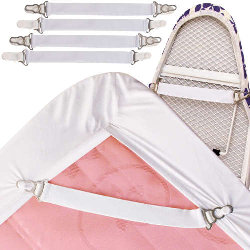 2 x Fitted Sheet Cover Grippers  Pack of 4 [also useful for ironing board cover]