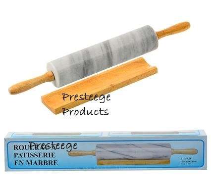 1 X WHITE MARBLE ROLLING PIN