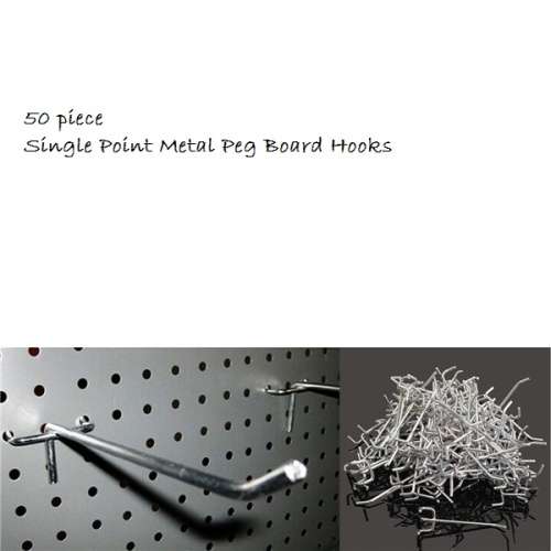 1 pack of 50 pc PEG BOARD METAL IRON HOOKS SINGLE POINT - 75mm