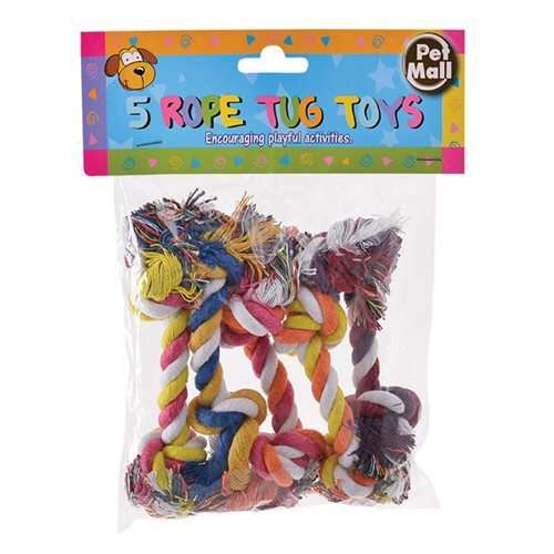 1 X Puppy Tug Toys  5 Piece Pack Assorted