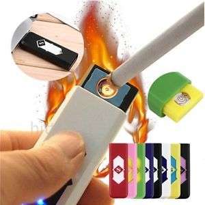 1 X USB Electric Battery Rechargeable Flameless Lighter Cigarette Windproof Random