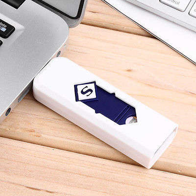 1 X USB Electric Battery Rechargeable Flameless Lighter Cigarette Windproof Random