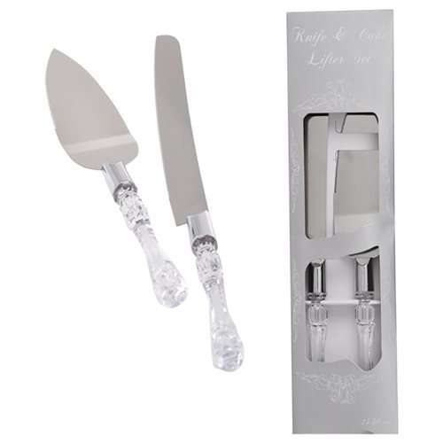 Wedding Cake Knife with Cake Lifter - Presented in a Gift Box