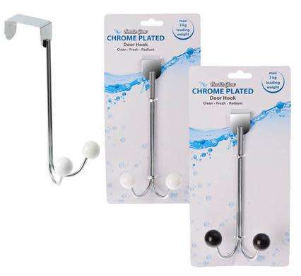R100 WISE BUYS - 3 X OVER DOOR HOOK HANGER - GREAT FOR TOWEL/GOWN ETC