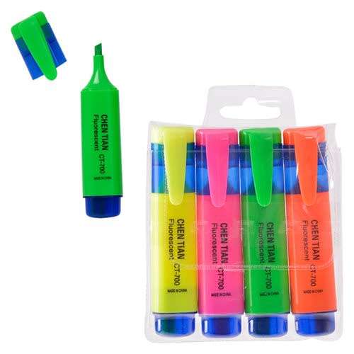 STATIONERY SUPPLIES - Highlighter Set 4 Piece