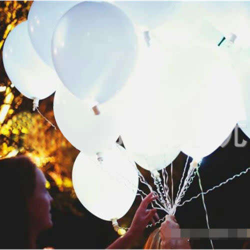 10X LED Glow Light Up White Balloons FOR  Parties Weddings Anniversaries Birthdays