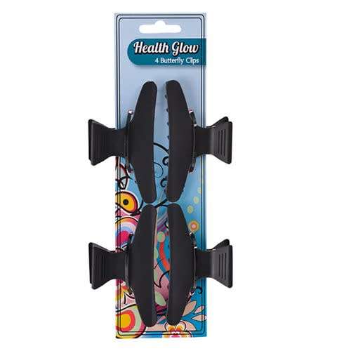 HAIRDRESSER Butterfly Clips 8cm, 4Pc