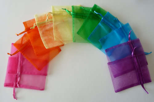 PACK of 100 - 7x9 cm ORGANZA BAGS