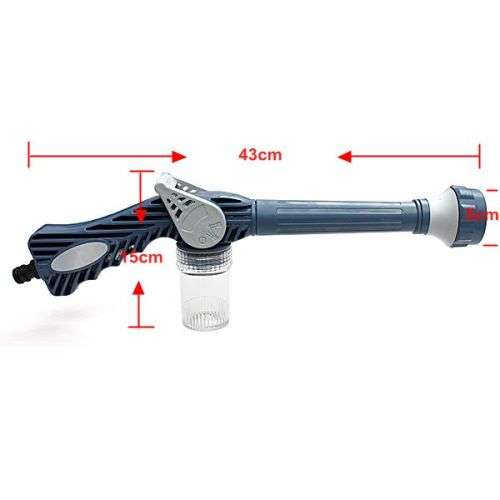 EZ JET MULTI FUNCTION TURBO SPRAY GUN WITH SOAP DISPENSER WATER CANNON 8 IN 1