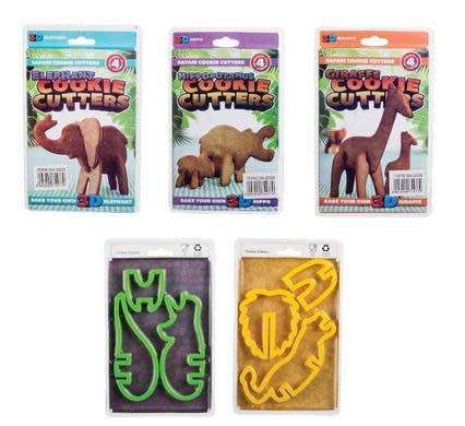 1 X 3D SAFARI ANIMAL COOKIE CUTTER