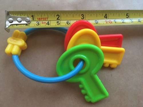 1 X BABY KEYRING RATTLE