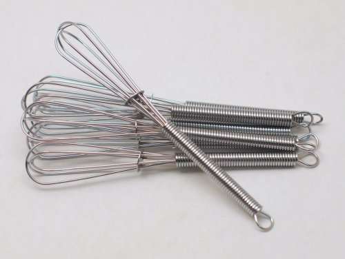 3 X MINI STAINLESS STEEL METAL WHISKS