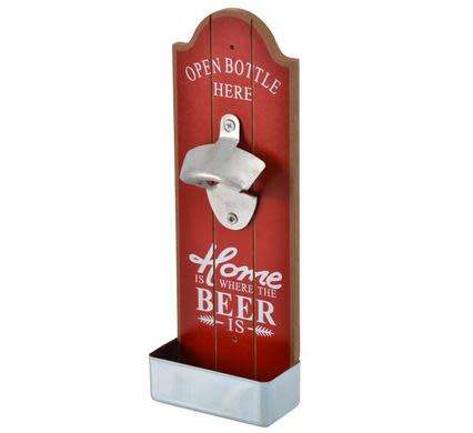 1 x Bottle Opener Wall W/Words+Tray