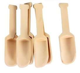 6 Piece - 3" MINI WOODEN SCOOP SPOONS - BATH SALTS CANDY FOOT SOAK
