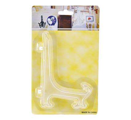 1 X Plate Stand Transparent Plastic 14cm