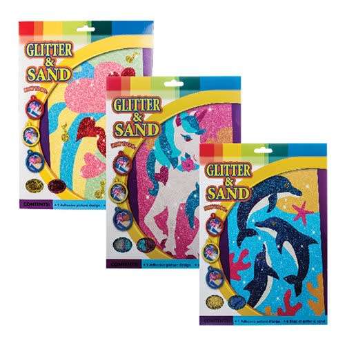 1 X Art & Craft Glitter & Sand Art Set - UNICORN