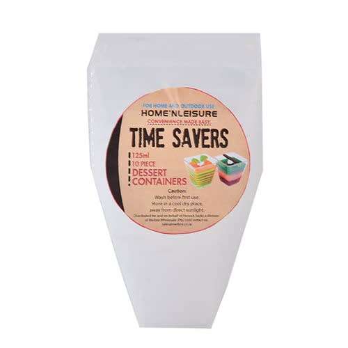 HARD PLASTIC DESSERT CONTAINERS 125ml 10 in a pack