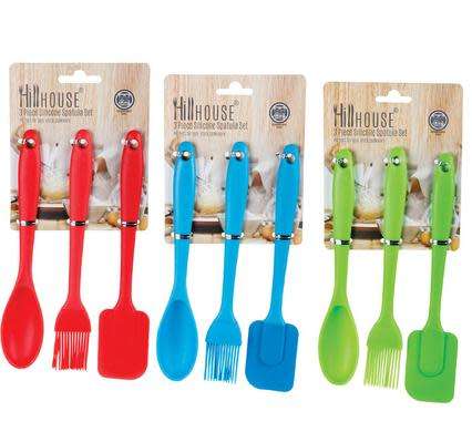 1 SILICONE SPATULA SET - 3 PIECE