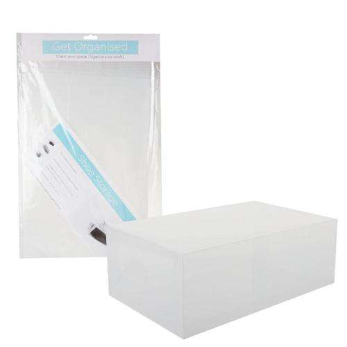 2 PIECE CLEAR SHOE STORAGE BOXES