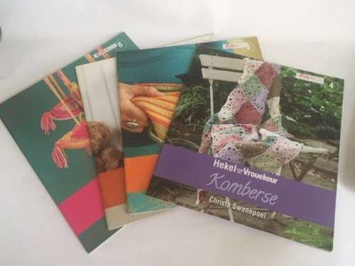 4 X HEKEL BOEKE [SPEELGOED / HUIS DEKOR / KOMBERSE / BABA