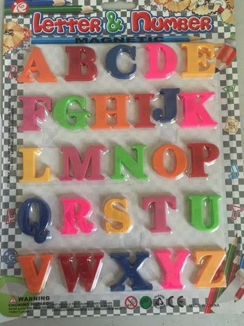 1 SET of  EDUCATIONAL MAGNETIC ALPHABET  LETTERS - UPPER CASE & LOWER CASE