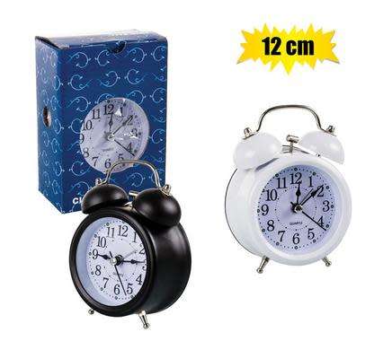 1 X RETRO CLOCK ALARM METAL TWIN BELL 12cm