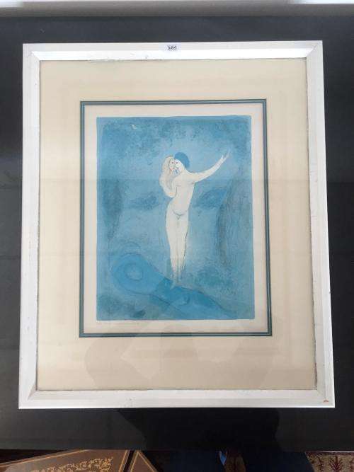 CHAGALL `CHLOE`S KISS` LITOGRAPH
