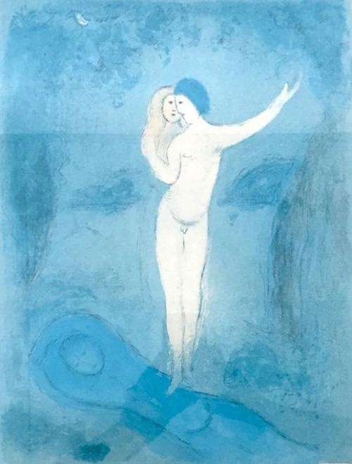 CHAGALL `CHLOE`S KISS` LITOGRAPH