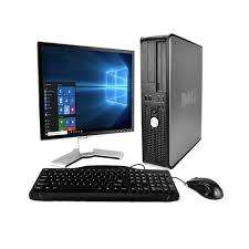 DELL OPTIPLEX 780 PC WITH 19 INCH DELL:4GB RAM, 500GB HDD,DUAL CORE 2.8GHz, WIN 10 NO SCRATCH