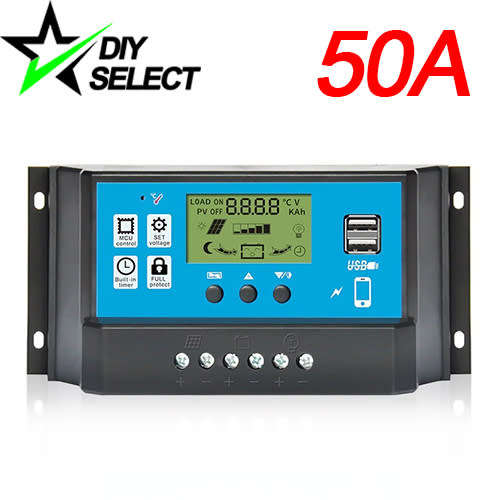 Solar Charge Controller Regulator 12/24V 50A with Display USB **LOCAL STOCK**
