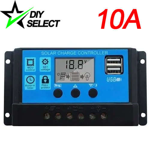 Solar Charge Controller Regulator 12/24V 10A with Display USB **LOCAL STOCK**