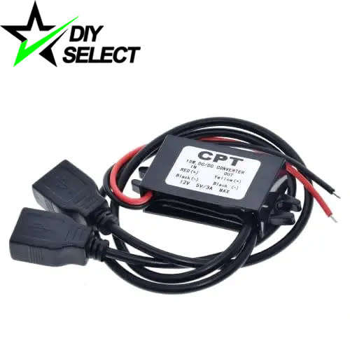 Battery Car Charger Box 12V to 5V 3A Twin USB Female **LOCAL STOCK**