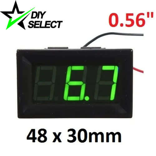 Voltmeter DC 4.5-30V Large 3 Digit Display Green **LOCAL STOCK**