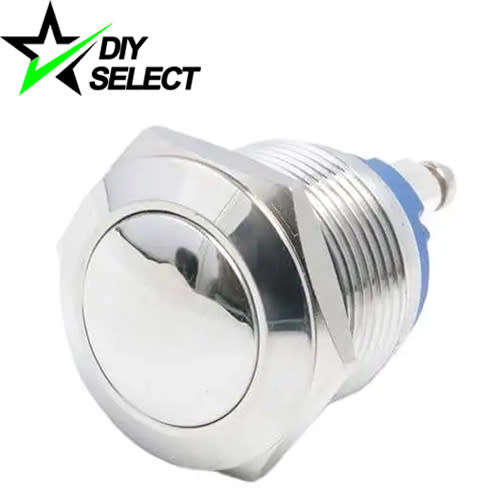 Switch Stainless Steel Finish Push Button Momentary Dome 19mm **LOCAL STOCK**