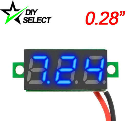 Voltmeter DC 4.5-30V 0.28` Mini 3 Digit Display Blue Adjustable **LOCAL STOCK**