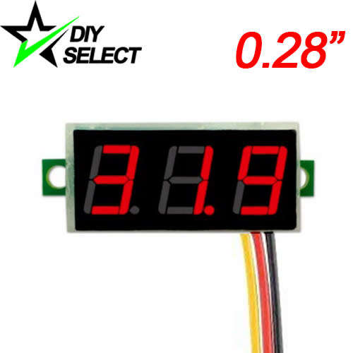 Voltmeter DC 0-100V 0.28` Mini 3 Digit Display Red Adjustable **LOCAL STOCK**