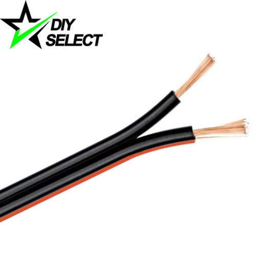 Wire Twin Flex Ripcord 0.5mm Diameter Black and Red **LOCAL STOCK**