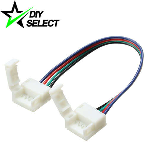 Connector RGB Led Strip Wire 10mm (Clip on to Clip on) **LOCAL STOCK**