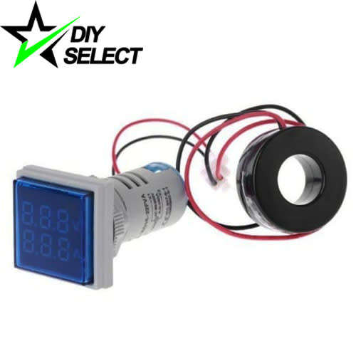 Voltmeter Ammeter AC 220V 31mm 3 Digit Display Blue **LOCAL STOCK**