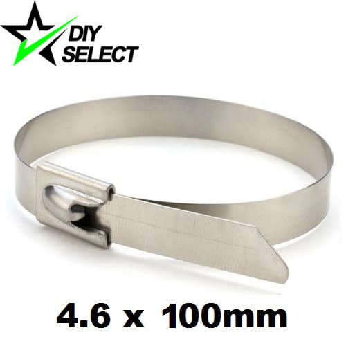 Stainless Cable Tie Strap Ball Self Locking 100mm x 4.6mm  **LOCAL STOCK**