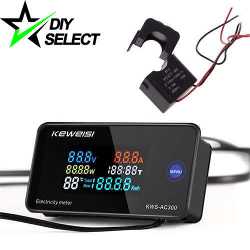 Meter Energy Watt 6-IN-1 220V AC 100A + Open Close Ring **LOCAL STOCK**