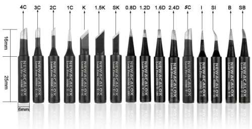 Tool Solder Iron Tip Set 900-M Black 16pcs **LOCAL STOCK**