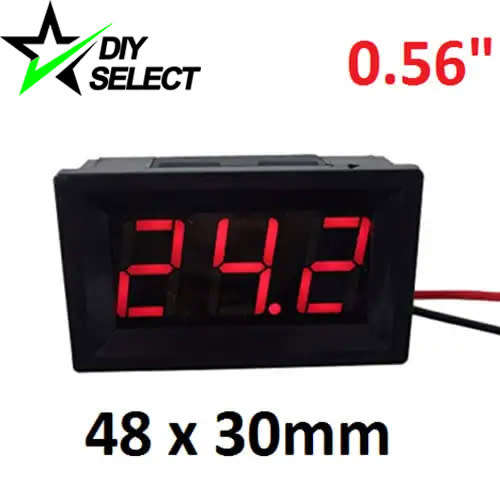 Voltmeter DC 5-120V Large 3 Digit Display Red Adjustable **LOCAL STOCK**