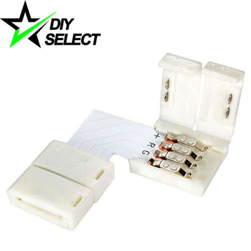 Connector RGB 4-Pin 5050 90Deg L-shape Bend with 2x Snap On**LOCAL STOCK**