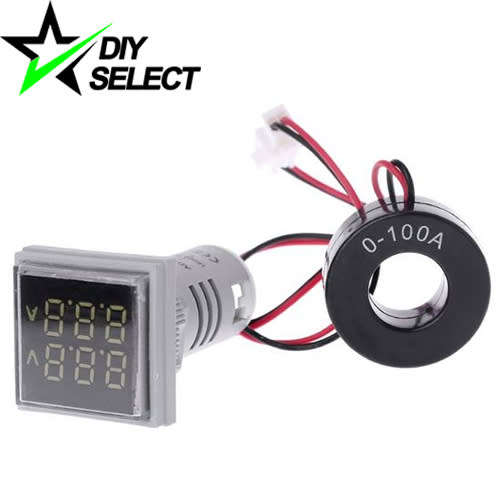 Voltmeter Ammeter Digital Display 60-500V AC 100A white **LOCAL STOCK**
