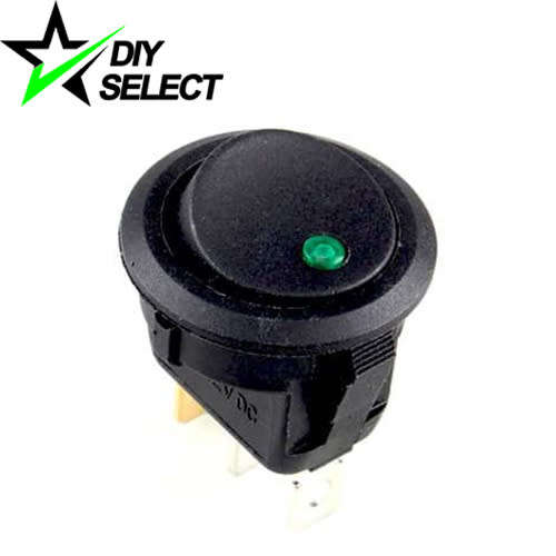Switch Rocker Button Green Illuminated Led 12V **LOCAL STOCK**