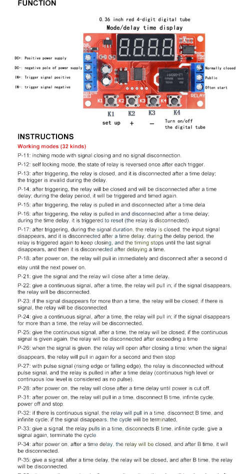 Controller Time Delay Display 5V 0s-999min Relay + Cover **LOCAL STOCK**